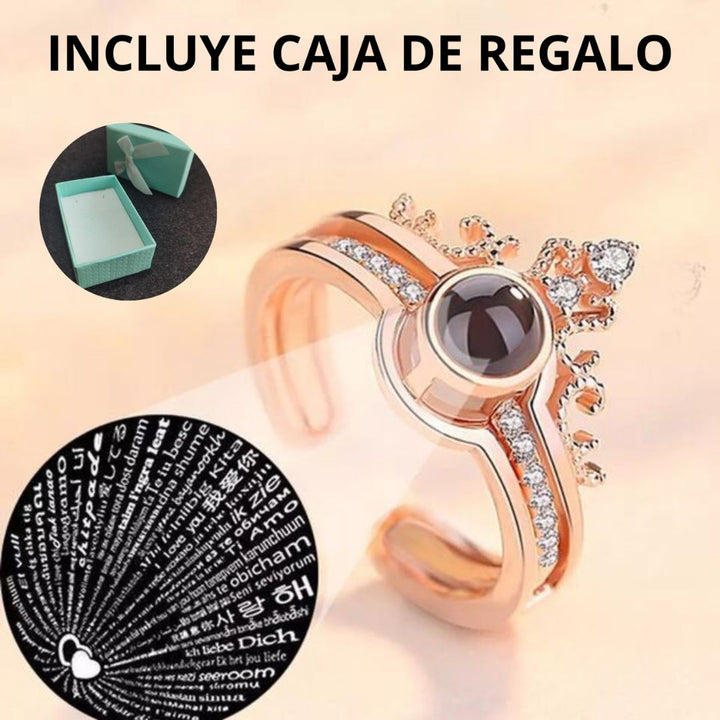 Anillo ''TE AMO''❤ en 100 idiomas + Caja de lujo + ENVIO GRATIS