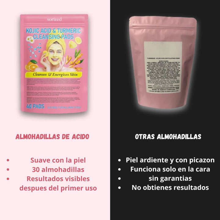 Almohadillas de ácido kójico y cúrcuma pack x 40 unid +  ENVIO GRATIS