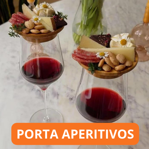 PORTA APERITIVOS PARA COPA DE VINO | (COMBO X 4 UND)